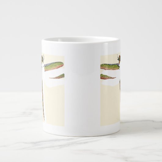 Miniaturdrachenfliege im weißen Hintergrund Jumbo-Tasse (Vorderseite)