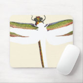 Miniaturdrachenfliege im weißen Hintergrund Mousepad (Mit Mouse)