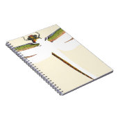 Miniaturdrachenfliege im weißen Hintergrund Notizblock (Rechte Seite)