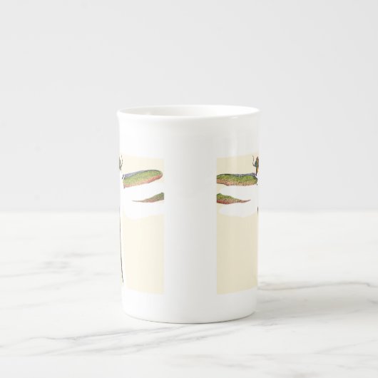 Miniaturdrachenfliege im weißen Hintergrund Porzellantasse (Vorderseite)