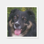 Miniature American Shepherd Black Tri Serviette (Vorderseite)