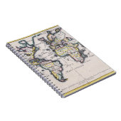 Miniature Antique World Map Notebook Notizblock (Rechte Seite)