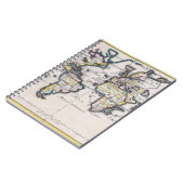 Miniature Antique World Map Notebook Notizblock (Linke Seite)
