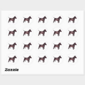 Miniature Bull Terrier BESTE FREUNDIN Sticker (Blatt)