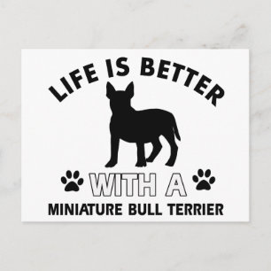 Miniature Bull Terrier Designs Postkarte