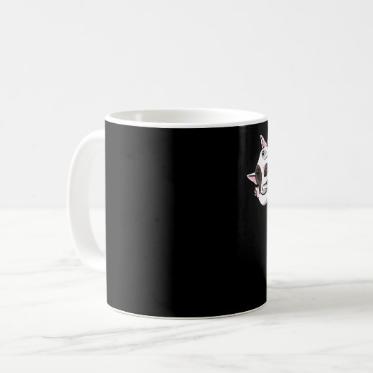 Miniature Bull Terrier Dog Funny Kaffeetasse (Vorderseite Links)