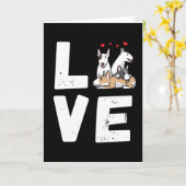 Miniature Bull Terrier Dog Karte (Gelbe Blume)