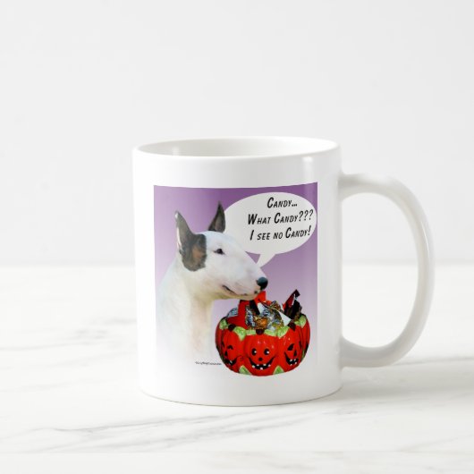 Miniature Bull Terrier Halloween Candy Kaffeetasse (Rechts)
