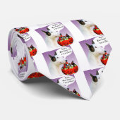 Miniature Bull Terrier Halloween Candy Krawatte (Gerollt)