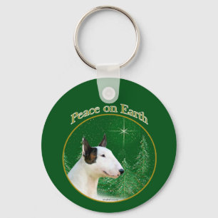 Miniature Bull Terrier Peace Schlüsselanhänger