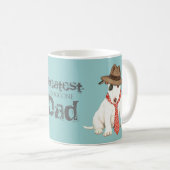 Miniature Bull Terrier Vater Kaffeetasse (VorderseiteRechts)