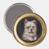 MINIATURE DOG PORTRAIT West Highland White Terrier Magnet (Vorderseite/Rückseite)
