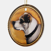 MINIATURE DOG PORTRAITS Fox Terrier Keramik Ornament (Links)