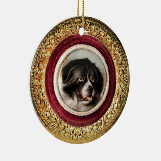 MINIATURE DOG PORTRAITS Neufundland Keramikornament (Rechts)