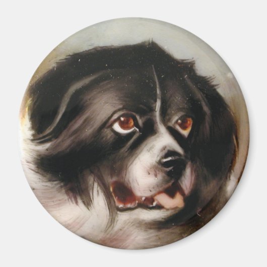 MINIATURE DOG PORTRAITS Neufundland Magnet (Vorne)