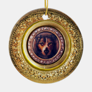 MINIATURE DOG PORTRAITS Tricolor Spanel Keramikornament