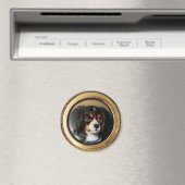 MINIATURE DOG PORTRAITS Tricolor Spanel Magnet (In Situ (Geschirrspüler))