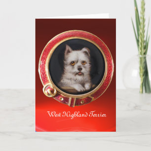 MINIATURE DOG PORTRAITS West Highland Terrier Feiertagskarte