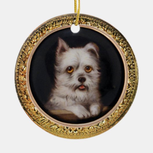 MINIATURE DOG PORTRAITS West Highland Terrier Keramik Ornament (Vorne)