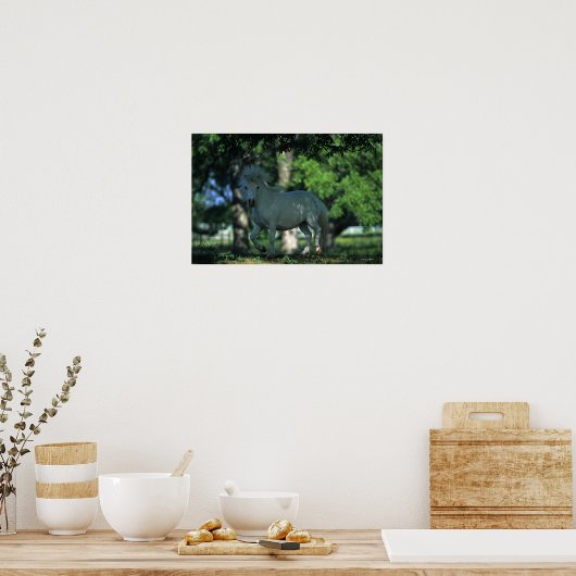 Miniature Horse Standing in the Trees Poster (Küche)