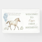 Miniature Horse | Story Book Decor Birthday Banner (Horizontal)