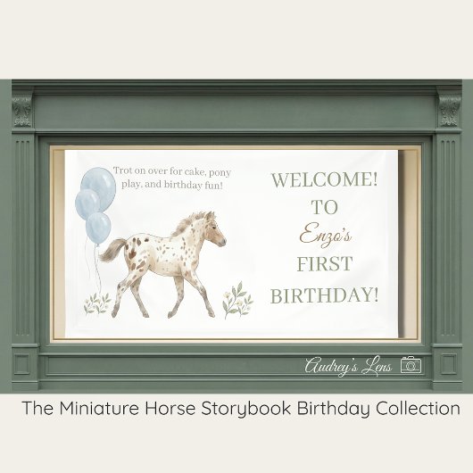 Miniature Horse | Story Book Decor Birthday Banner