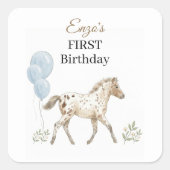 Miniature Horse Storybook 1st Birthday Stickers (Vorderseite)