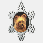 MINIATURE HUND PORTRAITS Skye Terrier Schneeflocken Zinn-Ornament (Rechts)