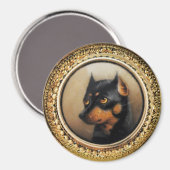 MINIATURE HUND PORTRAS Pincher Magnet (Vorderseite/Rückseite)