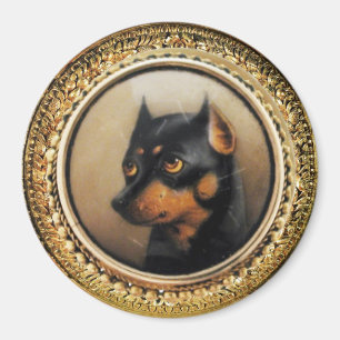 MINIATURE HUND PORTRAS Pincher Magnet