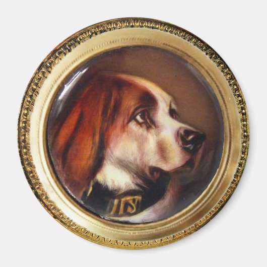 MINIATURE HUNDERPORTRAITS Bluthund Magnet (Vorne)