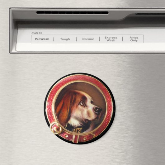 MINIATURE HUNDERPORTRAITS Bluthund Magnet (In Situ (Geschirrspüler))