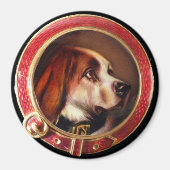 MINIATURE HUNDERPORTRAITS Bluthund Magnet (Vorne)