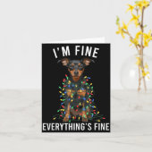 Miniature Nscher Christmas I'm Fine Everything Is Karte (Gelbe Blume)