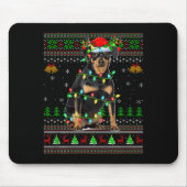Miniature Nscher Dog Ugly Christmas Sweaters Holid Mousepad (Vorne)
