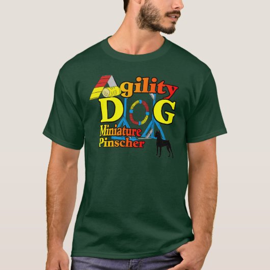Miniature_Pinscher_Agility Geschenke T-Shirt (Vorderseite)