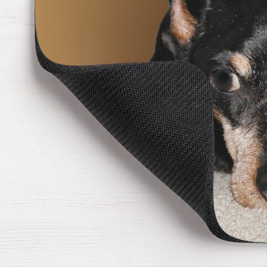 Miniature Pinscher aka Min Button Liebe Name Theme Mousepad (Ecke)