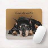 Miniature Pinscher aka Min Button Liebe Name Theme Mousepad (Mit Mouse)
