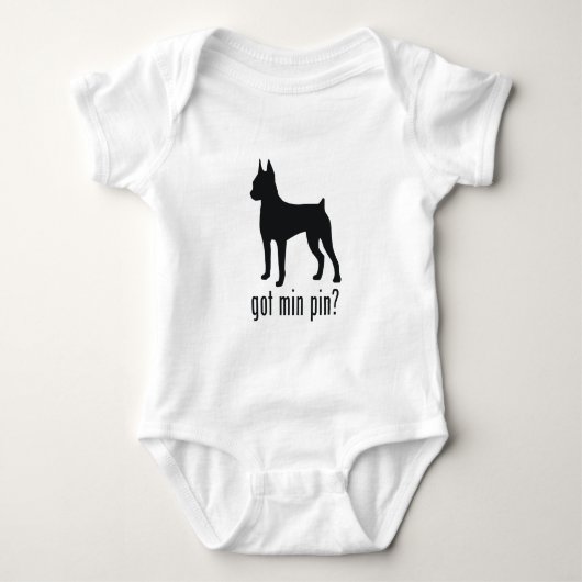 Miniature Pinscher Baby Strampler (Vorderseite)