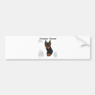 Miniature Pinscher (blk/rust) Historie Design Autoaufkleber
