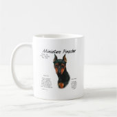 Miniature Pinscher (blk/rust) Historie Design Kaffeetasse (Links)