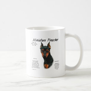 Miniature Pinscher (blk/rust) Historie Design Kaffeetasse