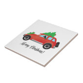 Miniature Pinscher Christmas Car Fliese (Seite)