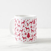 Miniature Pinscher Christmas Design Kaffeetasse (Vorderseite Links)