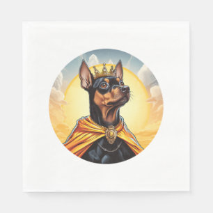Miniature Pinscher Dog King Serviette