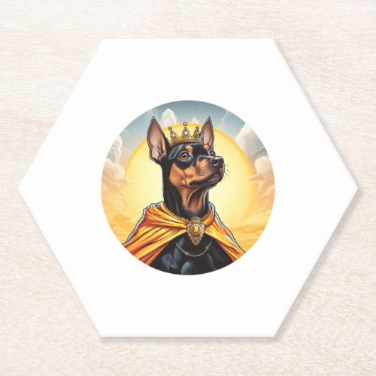 Miniature Pinscher Dog King Untersetzer (Vorderseite)