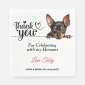 Miniature Pinscher Dog Paper Napkin Serviette (Vorderseite)