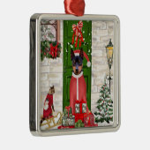Miniature Pinscher Dog Weihnachten Ornament Aus Metall (Rechts)
