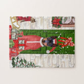 Miniature Pinscher Dog Weihnachten Puzzle (Horizontal)