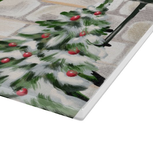 Miniature Pinscher Dog Weihnachten Schneidebrett (Ecke)